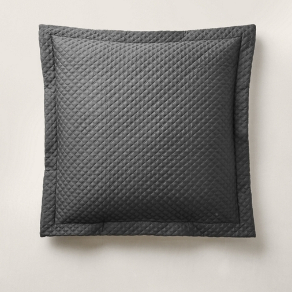 Ralph Lauren Home Argyle Quilted Euro Sham Graphite 26x26